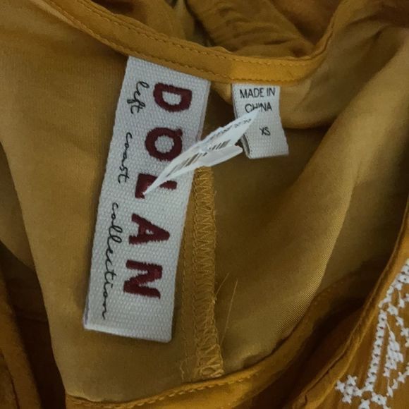 NWT Anthropologie Dolan Left Coast Alvia Peasant Top in Goldenrod Size XS - Picture 12 of 12